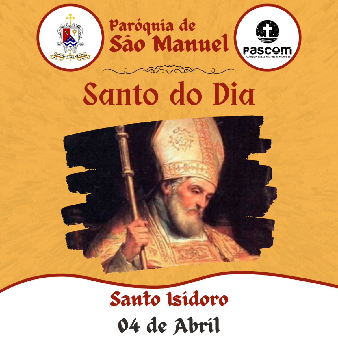 Igreja Celebra Hoje A Festa De Santo Isidoro Bispo E Doutor Da Igreja