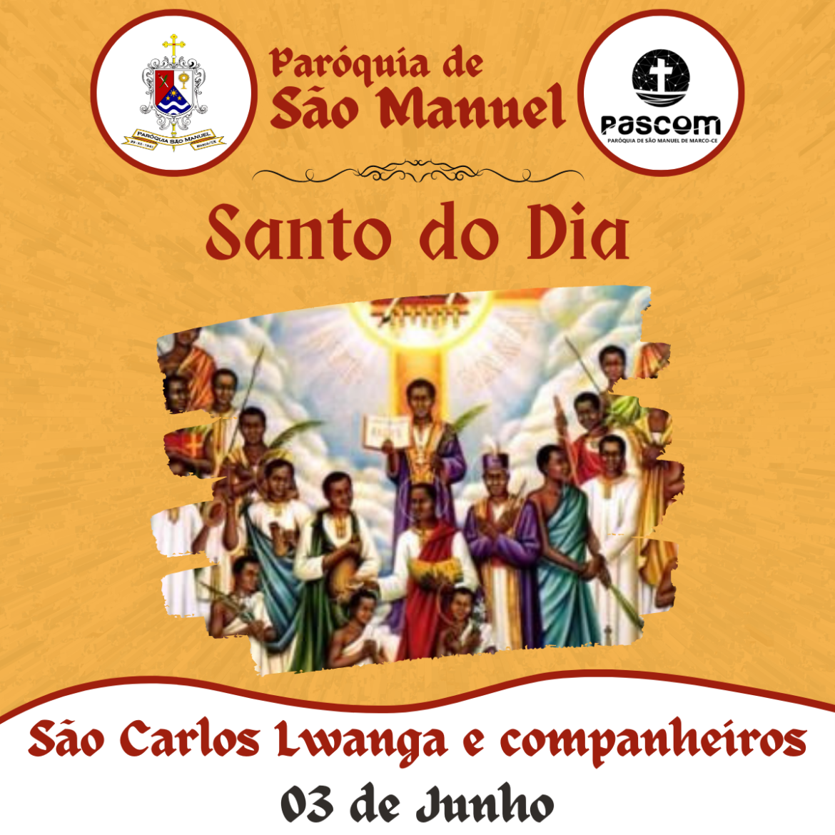 Igreja celebra hoje a festa de São Carlos Lwanga e companheiros