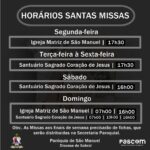 Horário Santas Missas Paróquia de São Manuel