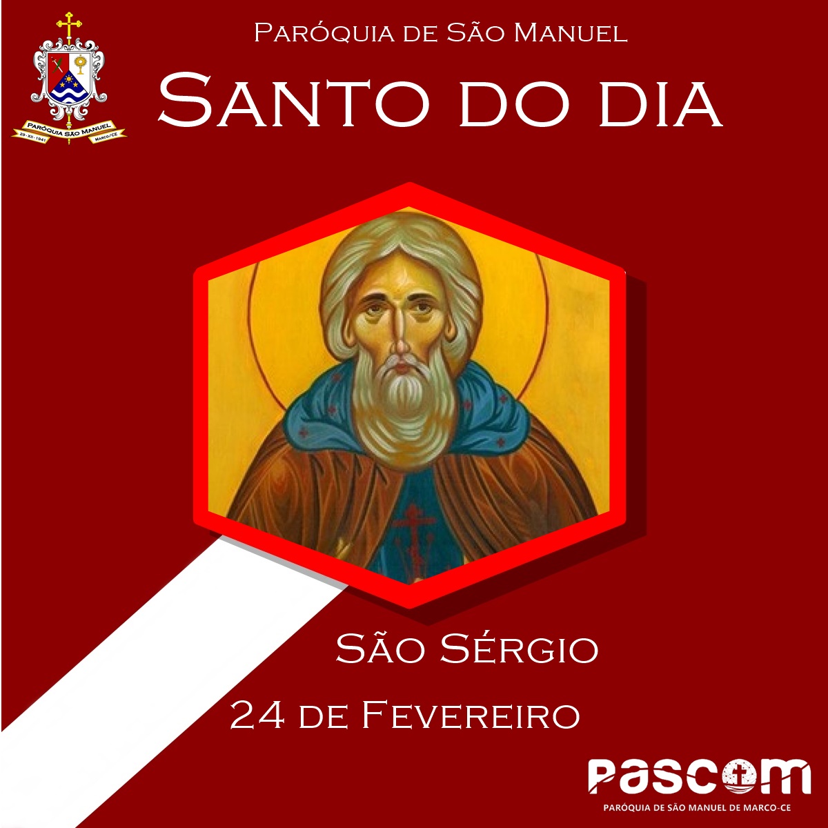 São Sérgio. Créditos: Paróquia de São Manuel