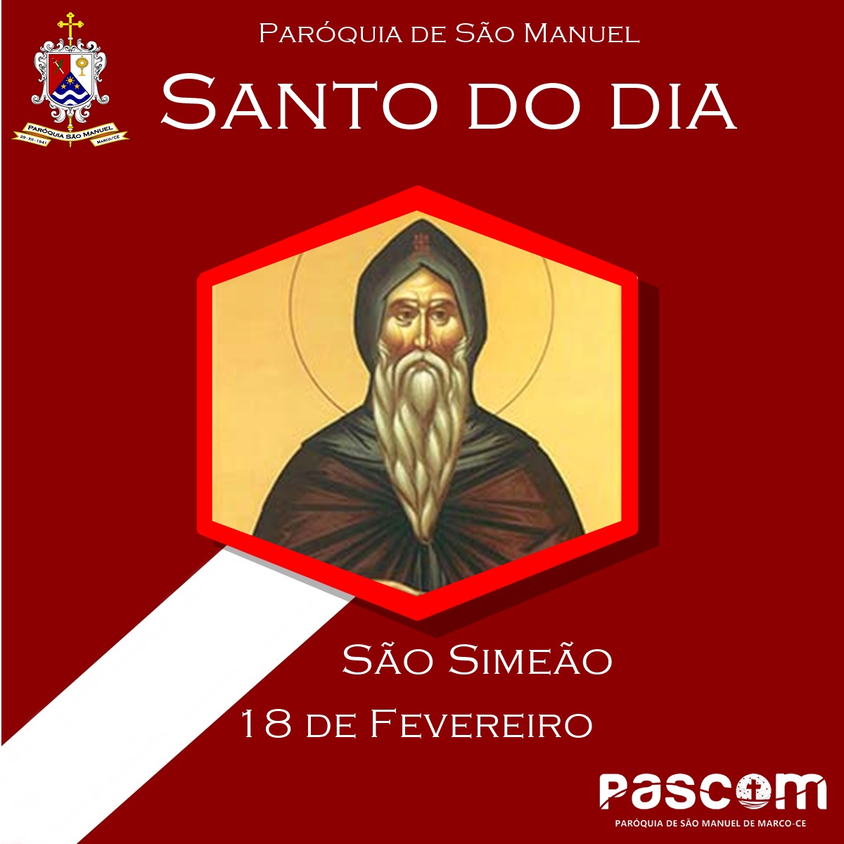 São Simeão. Créditos: Paróquia de São Manuel