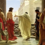 Jesus diante de Pilatos no "Ecce Homo", de Antonio Ciseri / Domínio Público