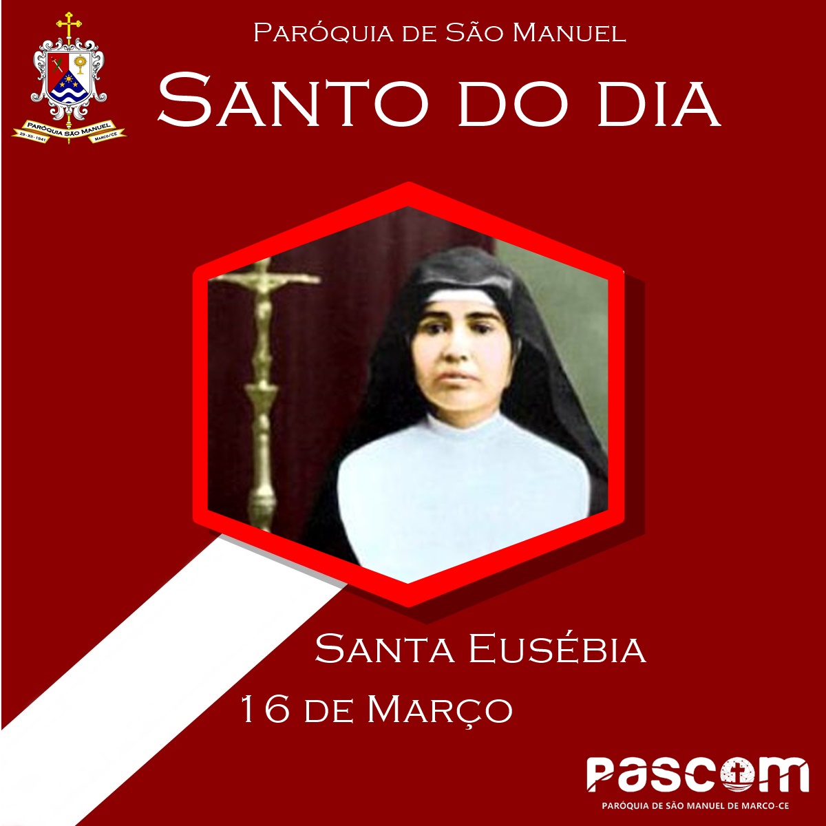 Santa Eusébia. Créditos: Paróquia de São Manuel