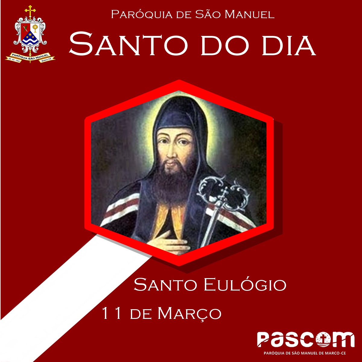 Santo Eulógio. Créditos: Paróquia de São Manuel