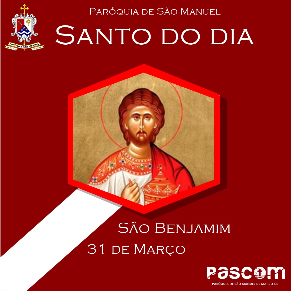 São Benjamim. Créditos: Paróquia de São Manuel