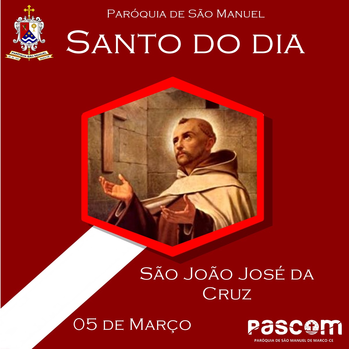 São João José da Cruz. Créditos: Paróquia de São Manuel