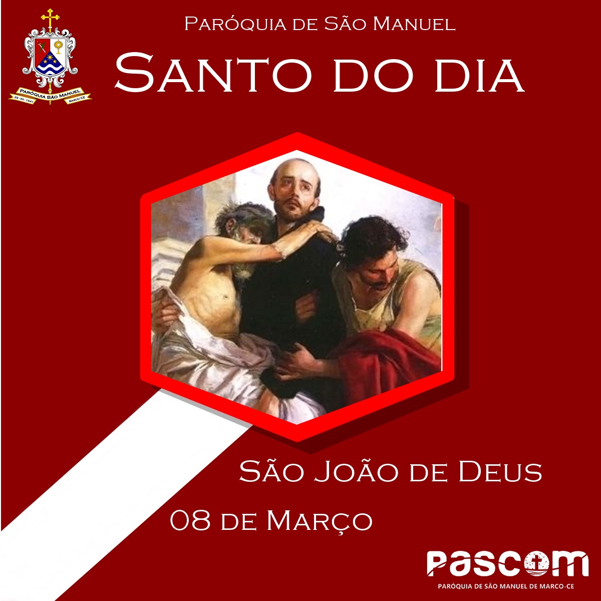 São João de Deus. Créditos: Paróquia de São Manuel