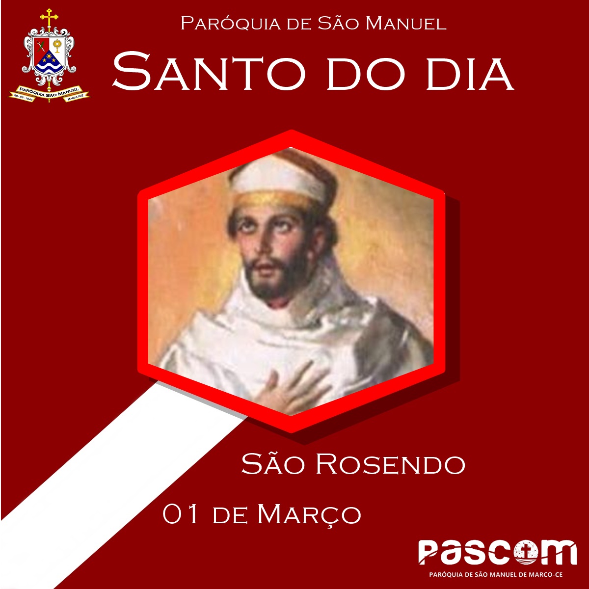 São Rosendo. Créditos: Paróquia de São Manuel