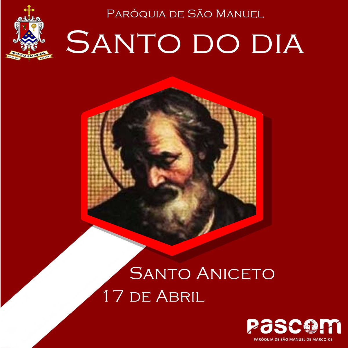 Santo Aniceto. Créditos: Paróquia de São Manuel