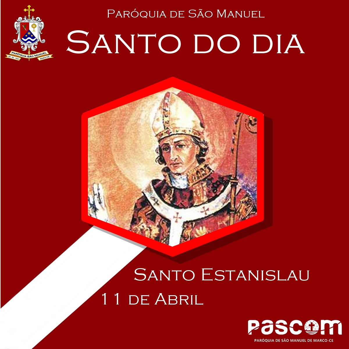 Santo Estanislau. Créditos: Paróquia de São Manuel