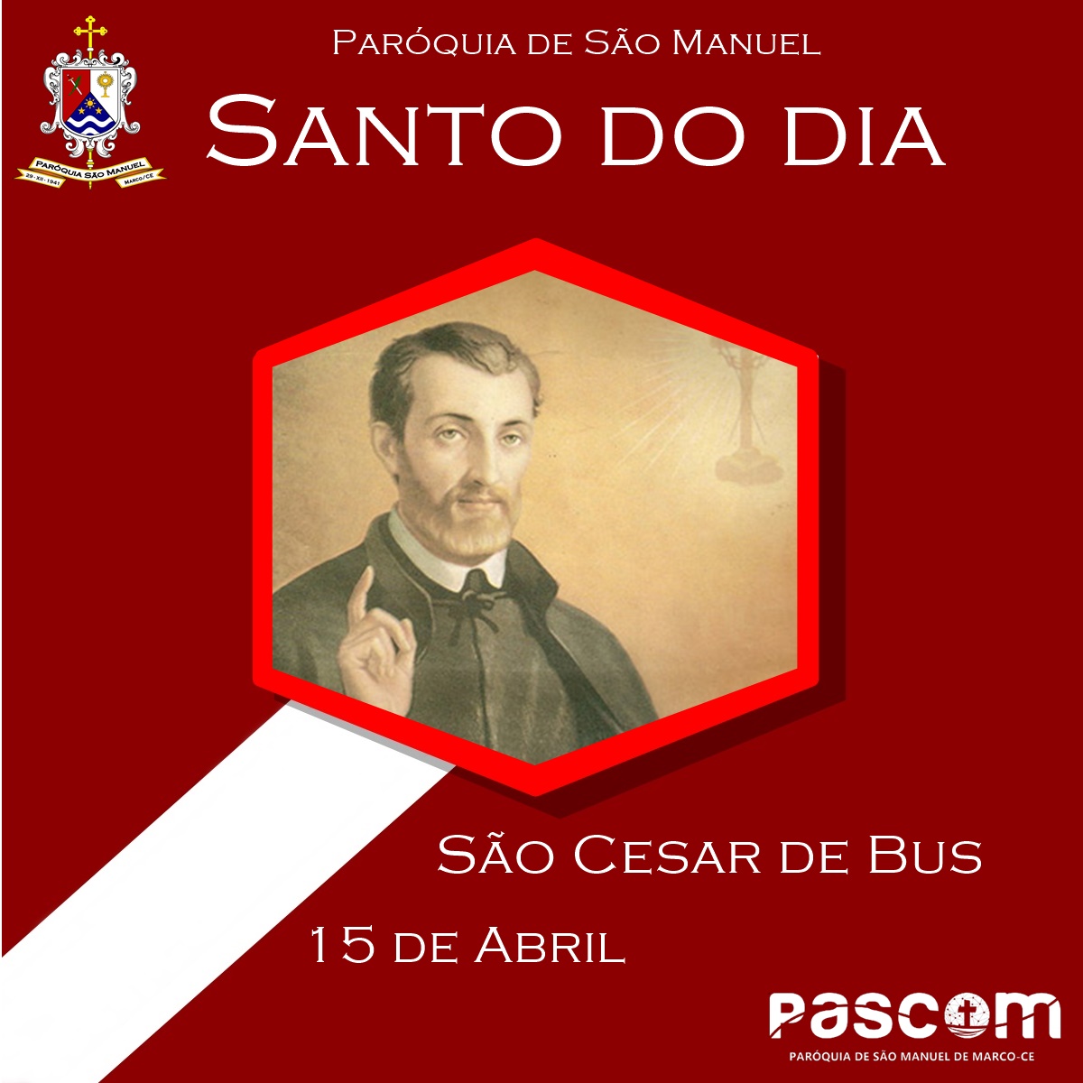 São Cesar de Bus. Créditos: Paróquia de São Manuel