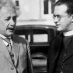 Albert Einstein e Padre Georges Lemaître, Califórnia, 1933 / Domínio público