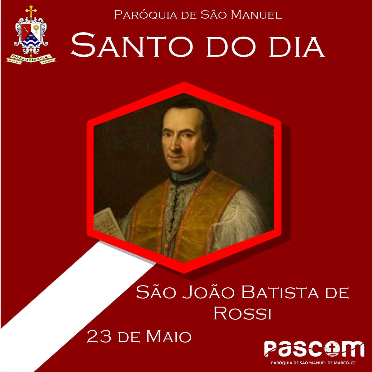 São João Batista de Rossi. Créditos: Paróquia de São Manuel