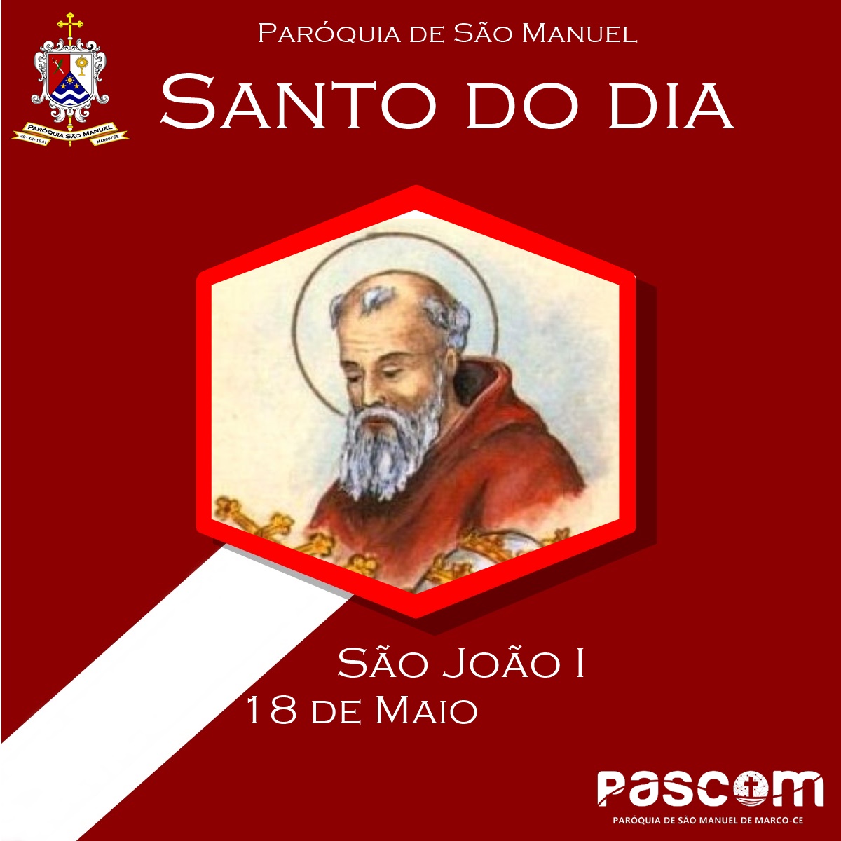 São João I. Créditos: Paróquia de São Manuel