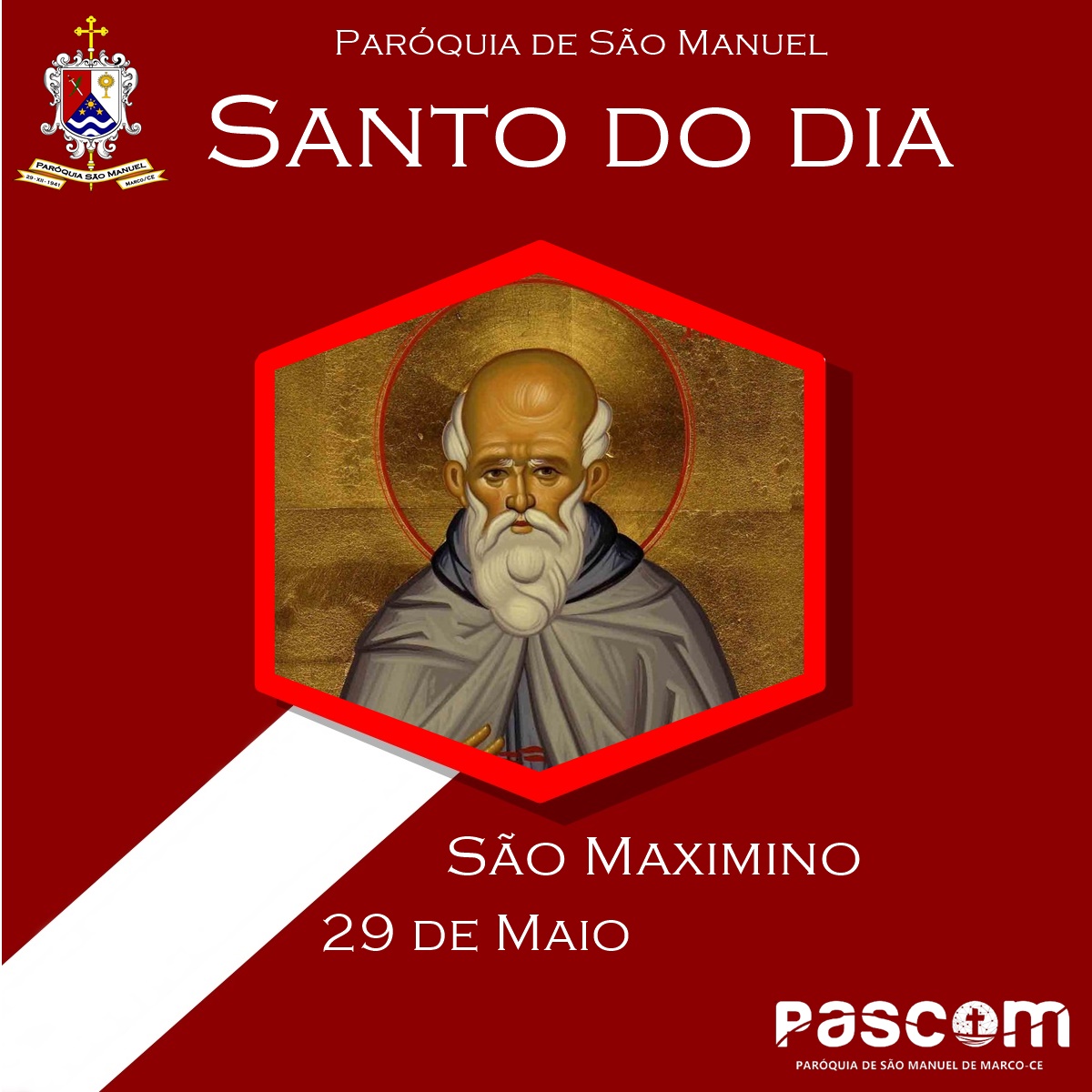 São Maximino. Créditos: Paróquia de São Manuel