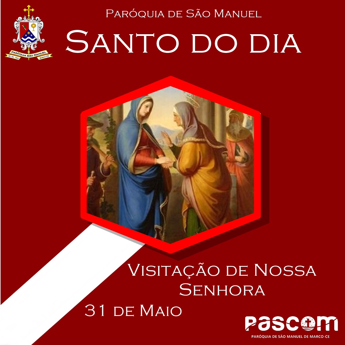 Visitação de Nossa Senhora. Créditos: Paróquia de São Manuel