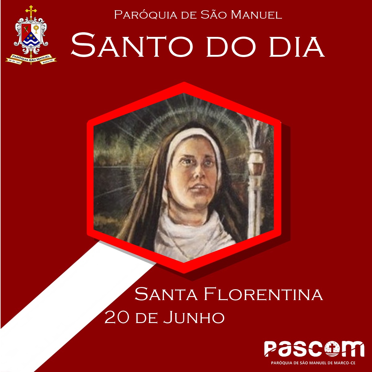 Santa Florentina. Créditos: Paróquia de São Manuel