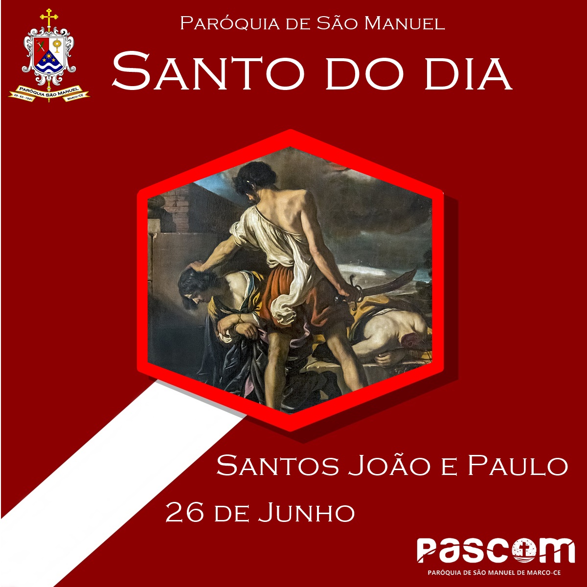 Santos João e Paulo. Créditos: Paróquia de São Manuel