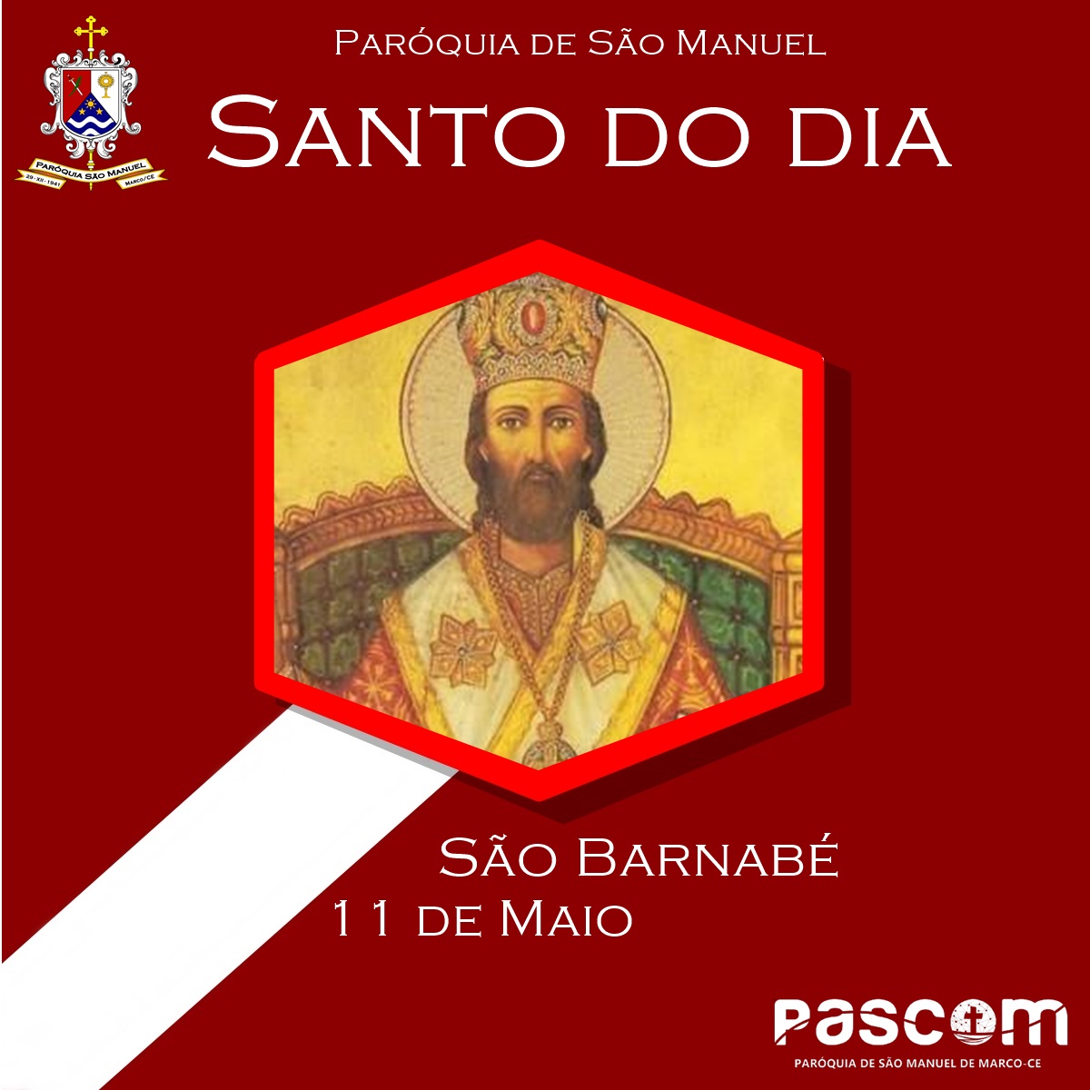 São Barnabé. Créditos: Paróquia de São Manuel