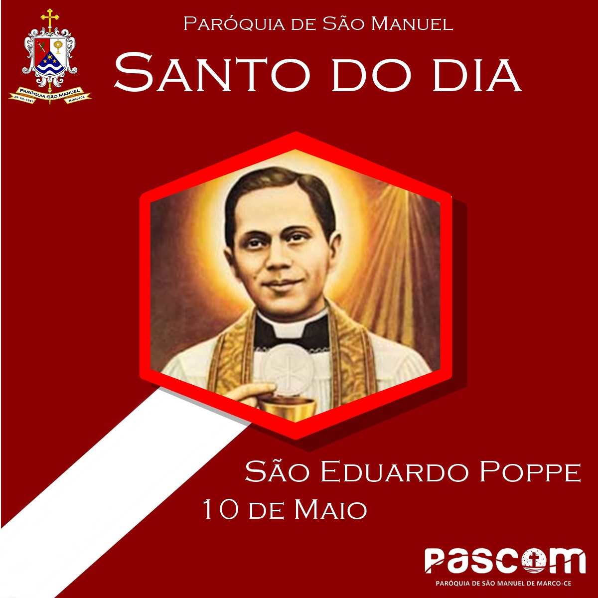 São Eduardo Poppe. Créditos: Paróquia de São Manuel