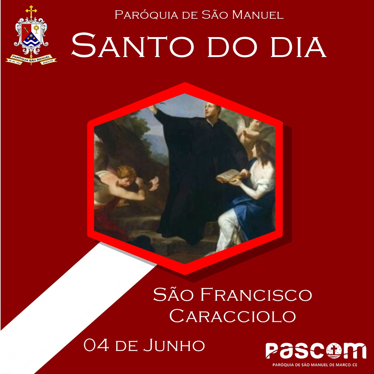 São Francisco Caracciolo. Créditos: Paróquia de São Manuel