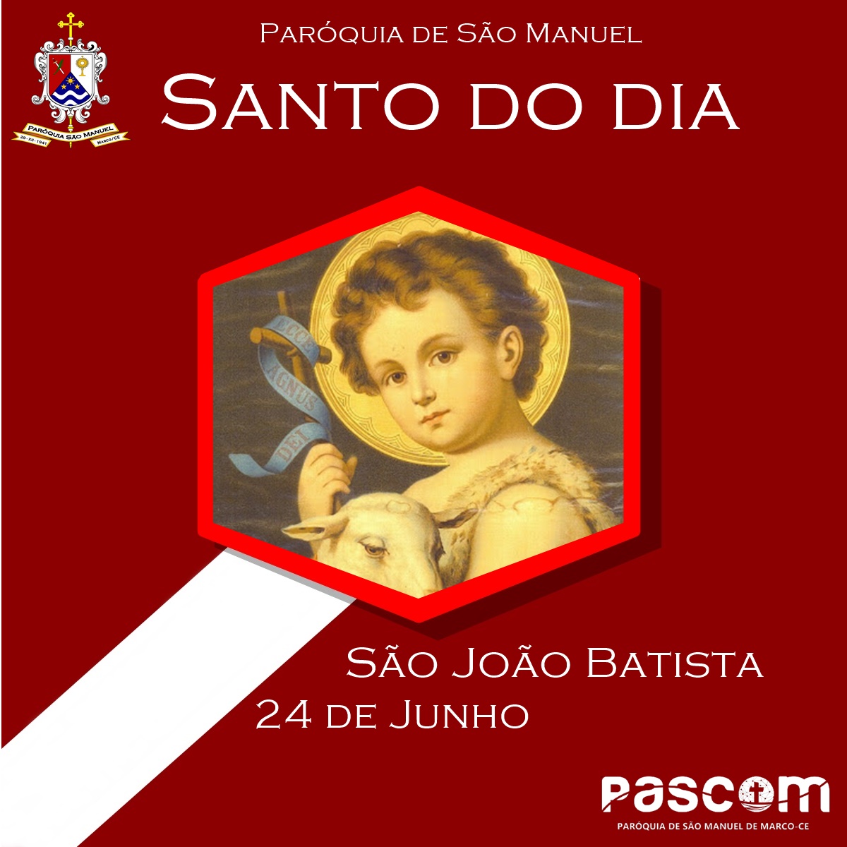 São João Batista. Créditos: Paróquia de São Manuel