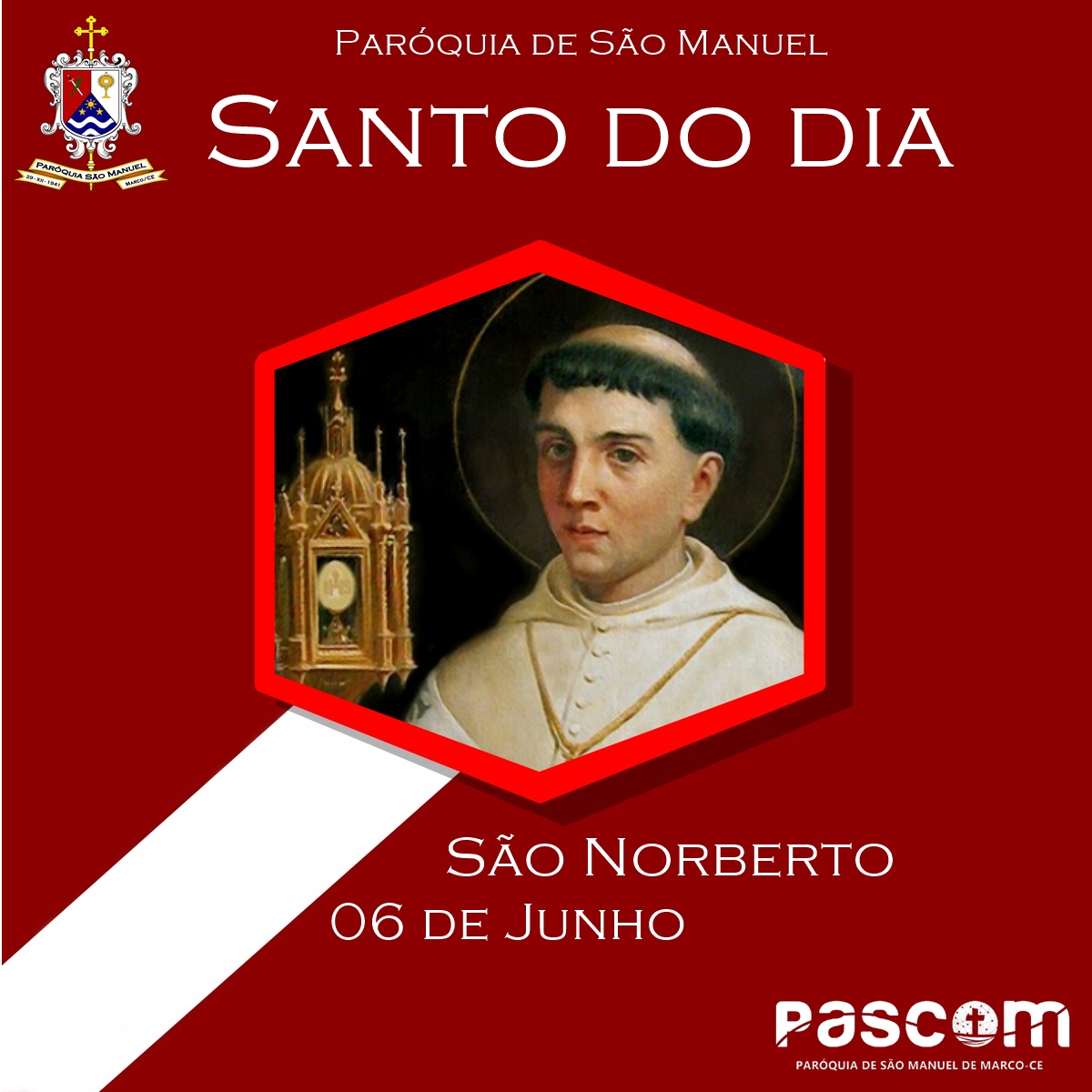 São Norberto. Créditos: Paróquia de São Manuel