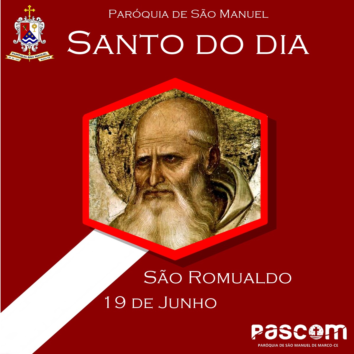 São Romualdo. Créditos: Paróquia de São Manuel