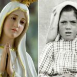 Nossa Senhora de Fátima e Lúcia / Fotos: Santuário de Fátima e Wikimedia