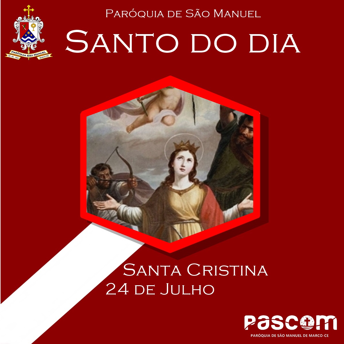 Santa Cristina. Créditos: Paróquia de São Manuel