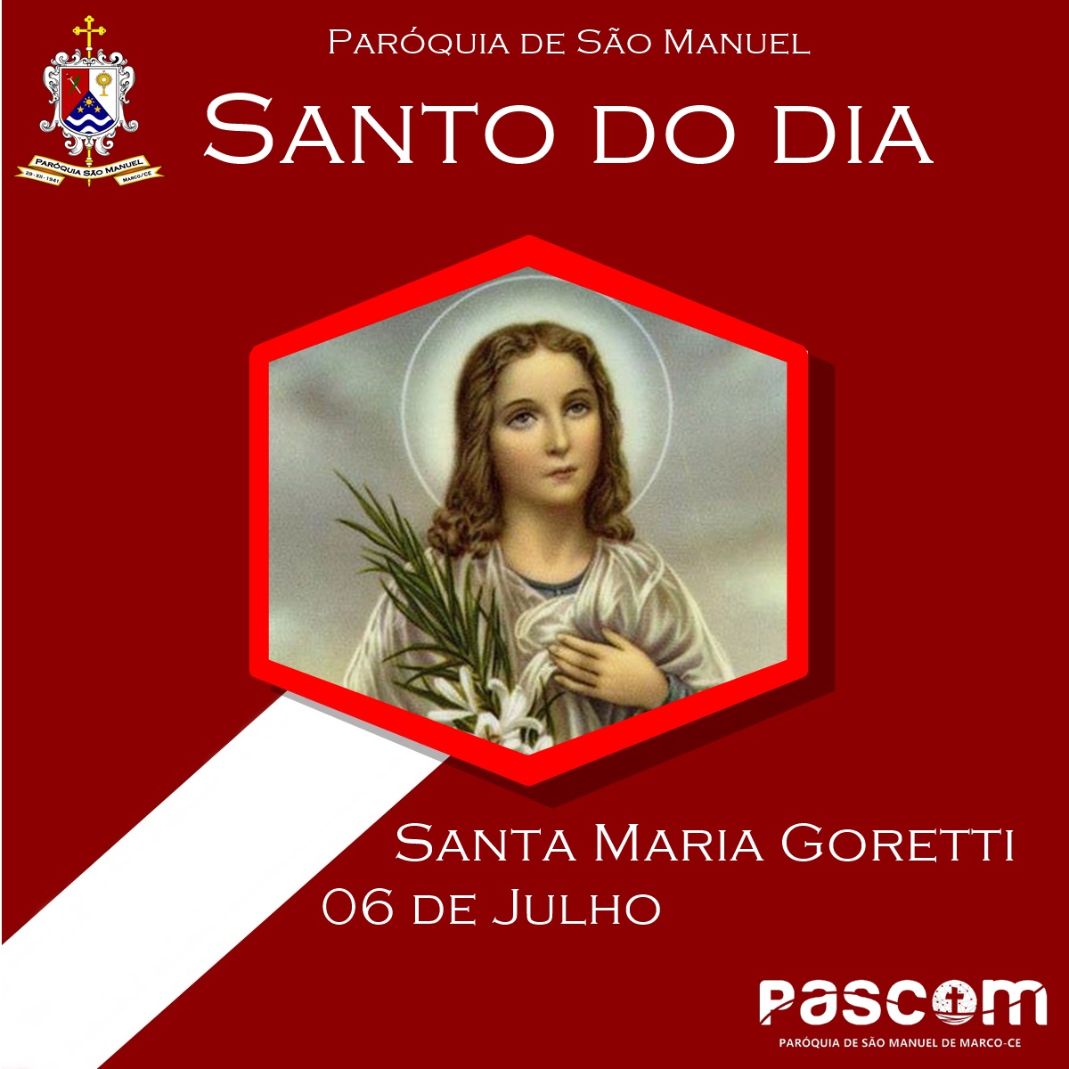 Santa Maria Goretti. Créditos: Paróquia de São Manuel