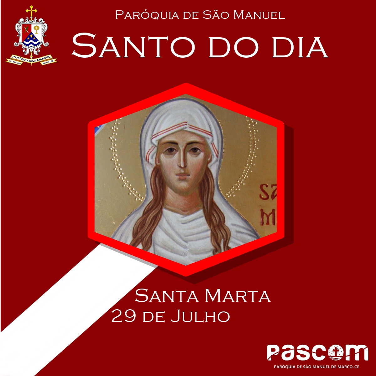 Santa Marta. Créditos: Paróquia de São Manuel