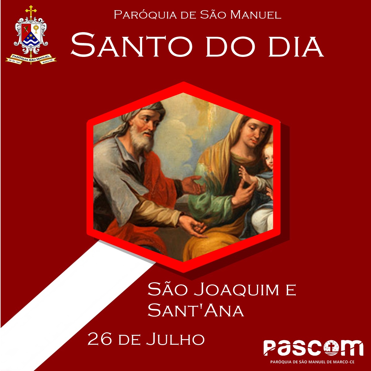 São Joaquim e Sant'Ana. Créditos: Paróquia de São Manuel