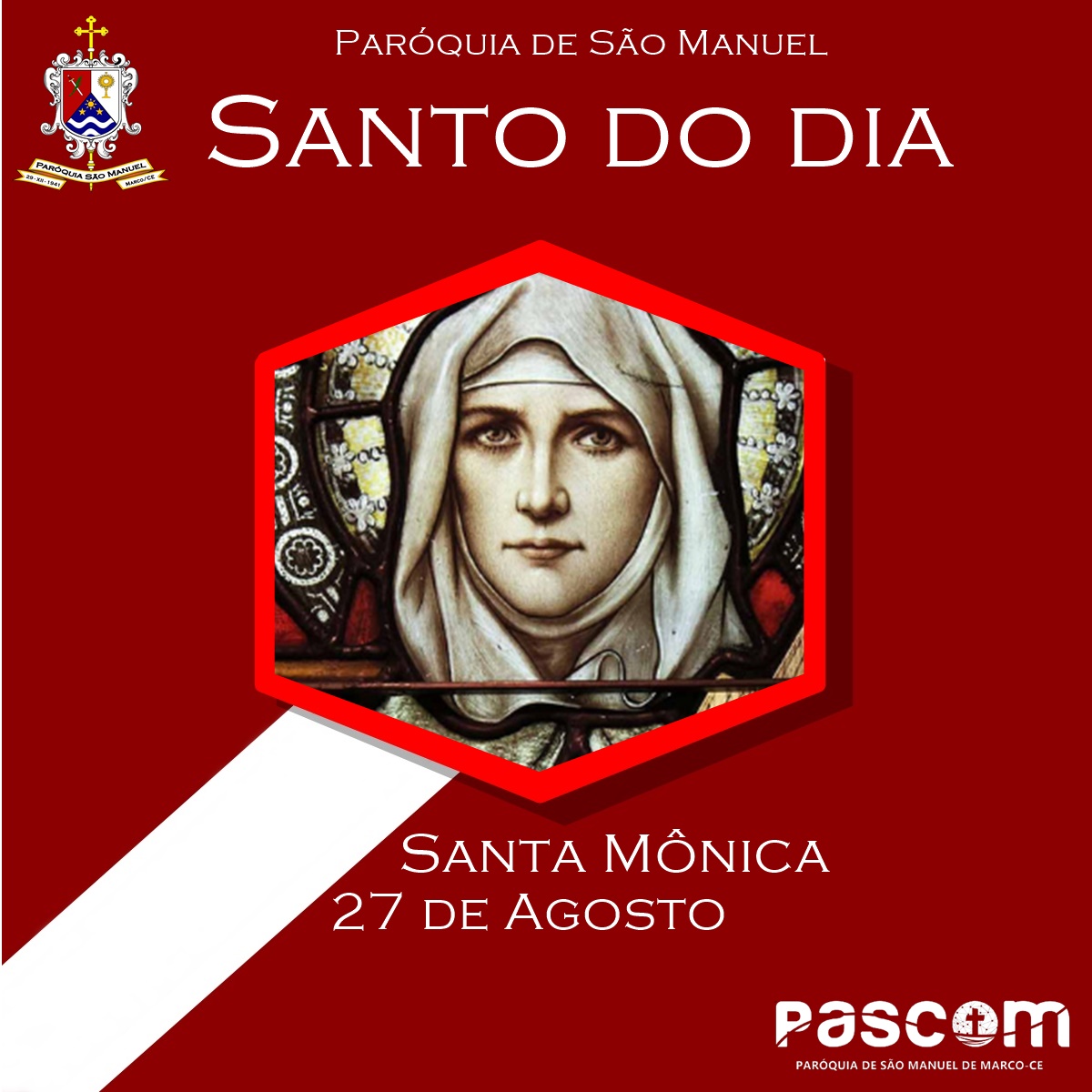 Santa Mônica. Créditos: Paróquia de São Manuel