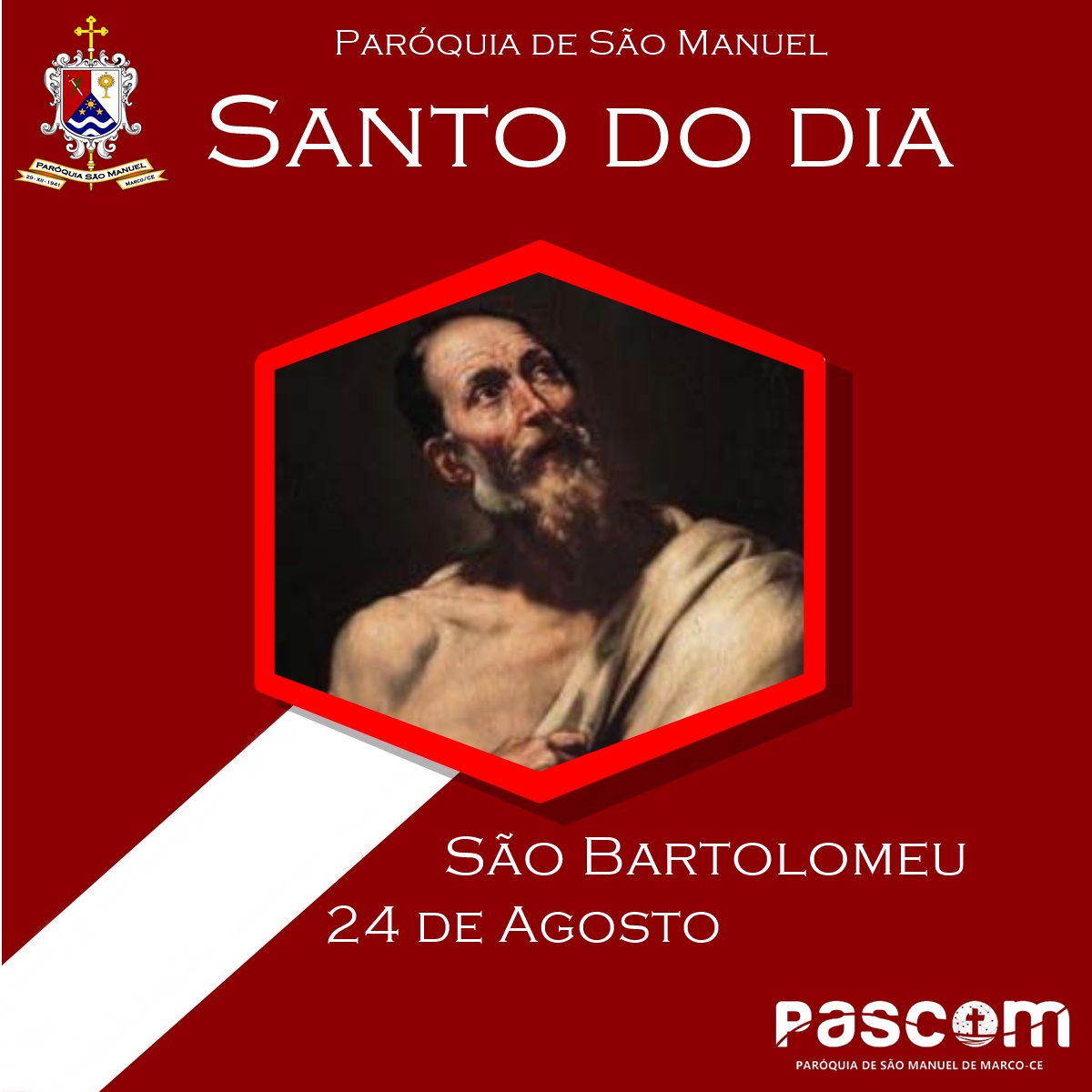 São Bartolomeu. Créditos: Paróquia de São Manuel