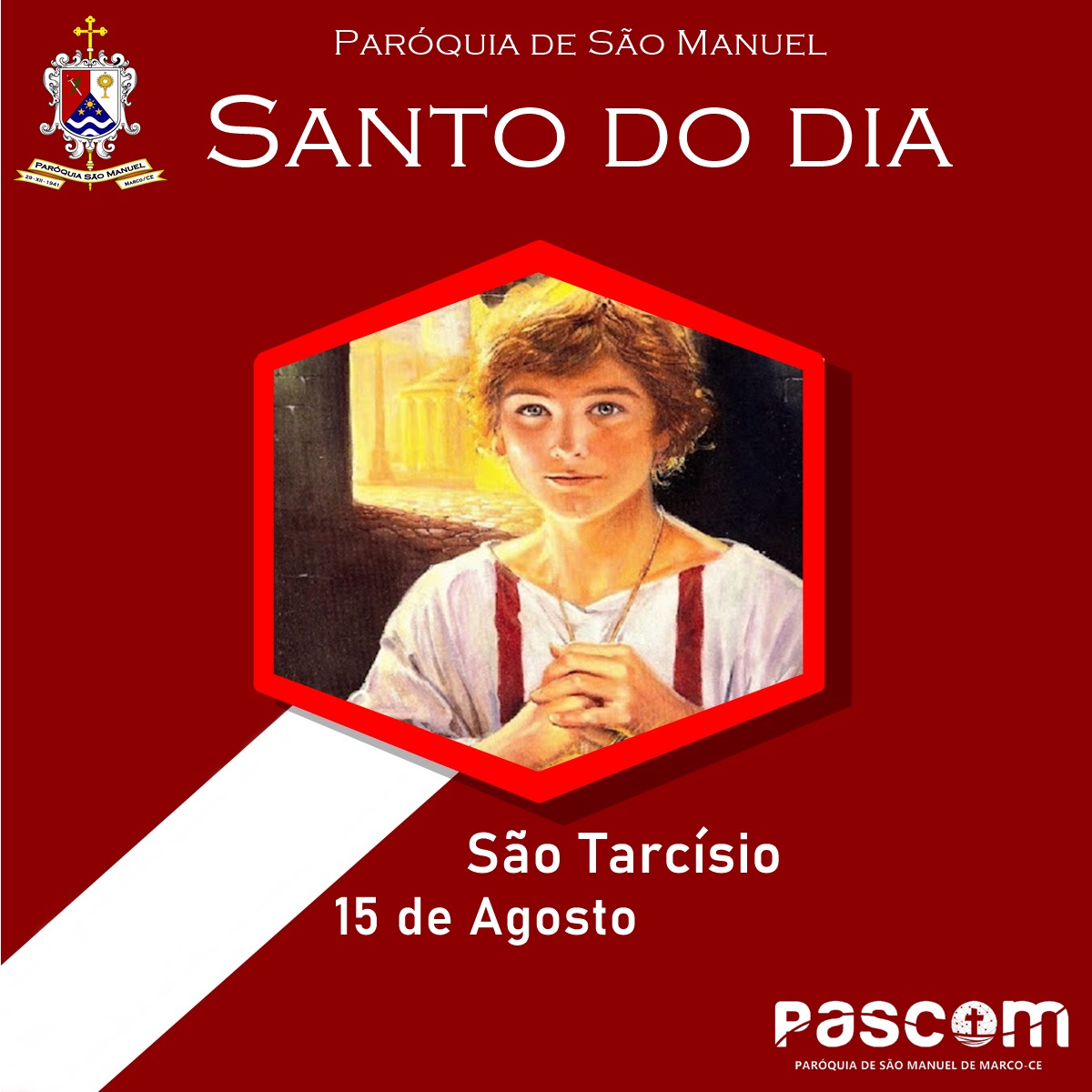 São Tarcísio. Créditos: Paróquia de São Manuel