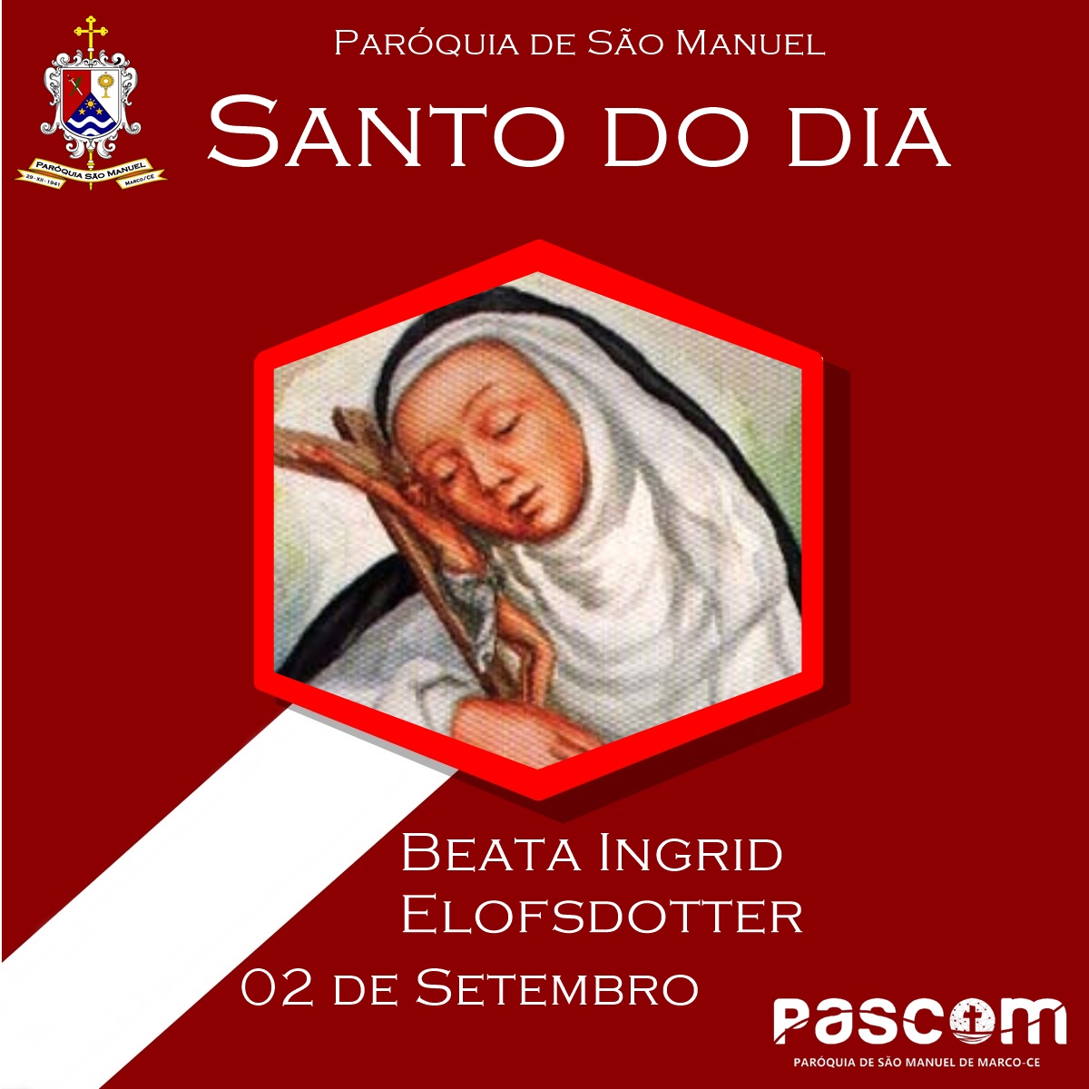 Beata Ingrid Elofsdotter. Créditos: Paróquia de São Manuel