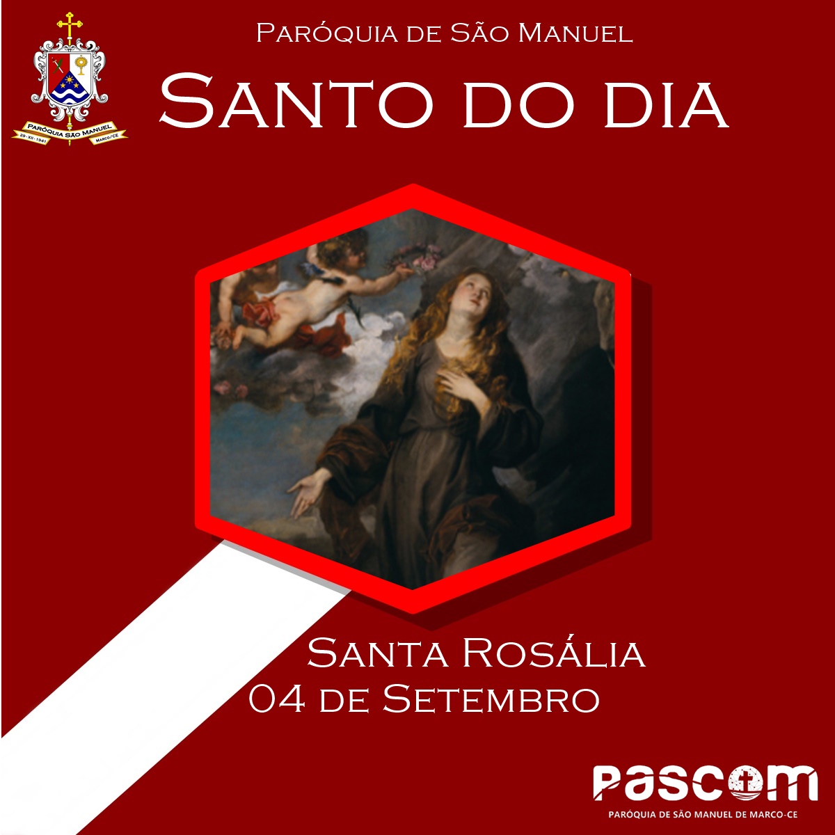 Santa Rosália. Créditos: Paróquia de São Manuel