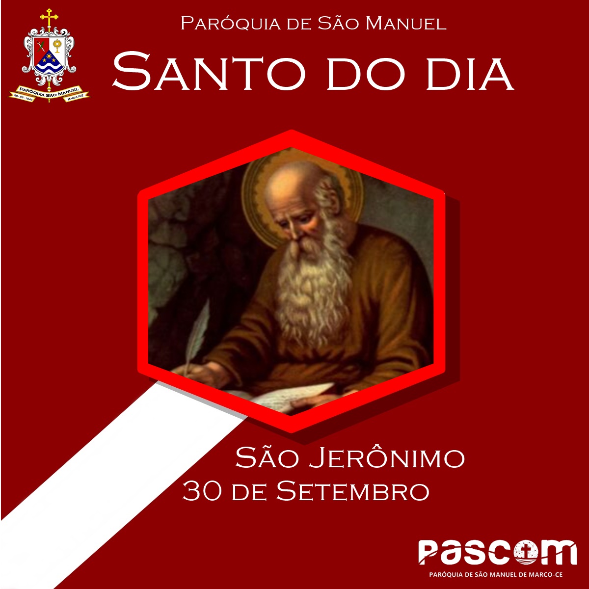 São Jerônimo. Créditos: Paróquia de São Manuel