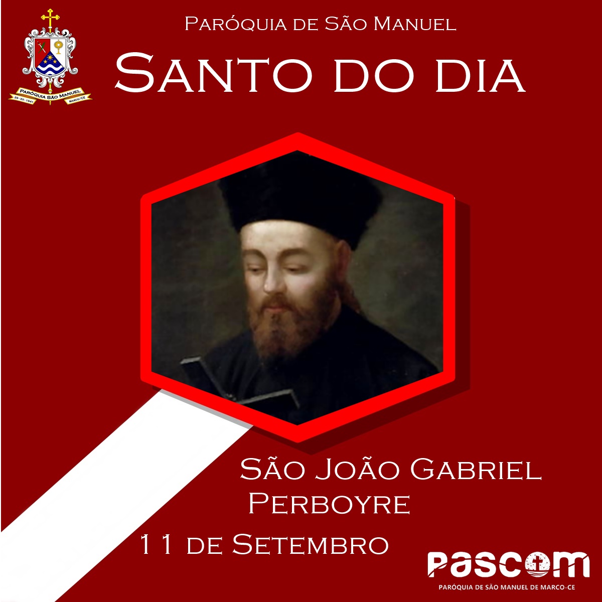 São João Gabriel Perboyre. Créditos: Paróquia de São Manuel