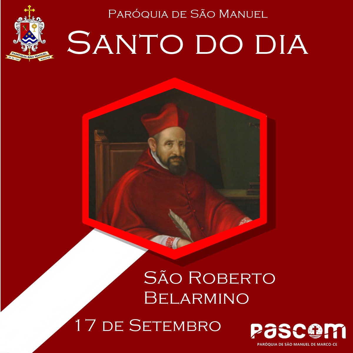 São Roberto Belarmino. Créditos: Paróquia de São Manuel