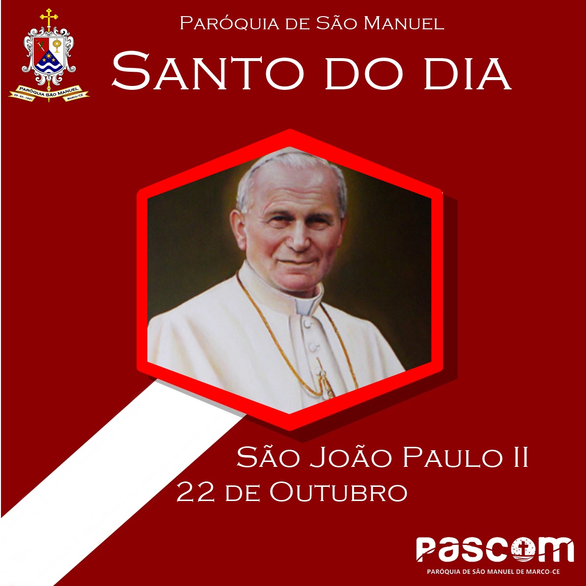 São João Paulo II. Créditos: Paróquia de São Manuel