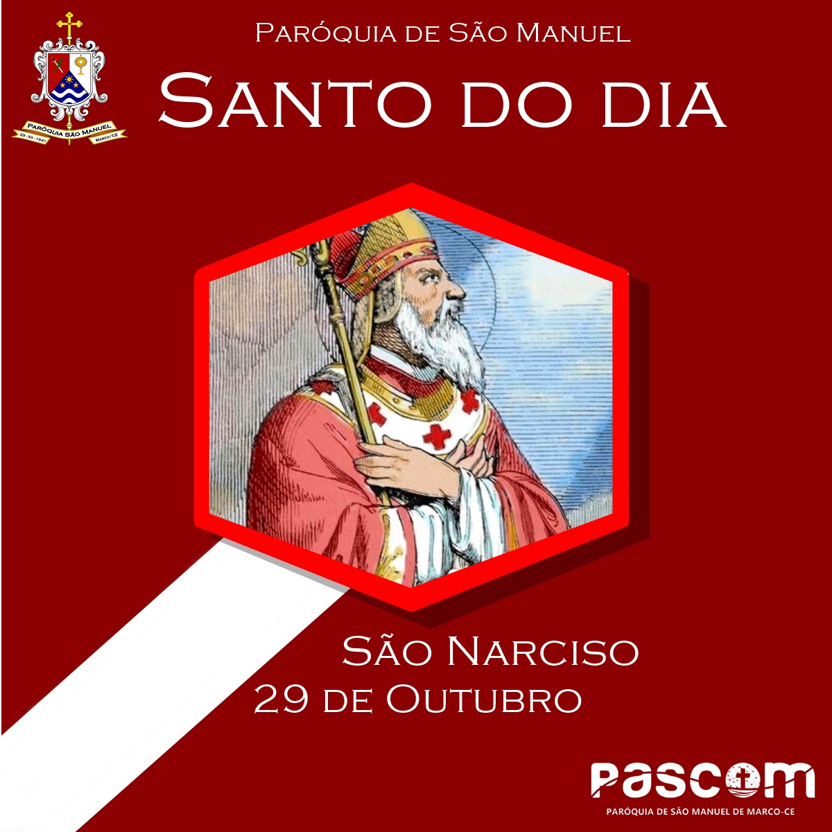 São Narciso. Créditos: Paróquia de São Manuel