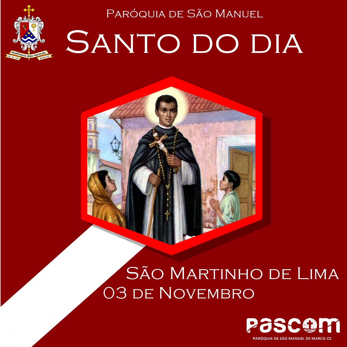 São Martinho de Lima. Créditos: Paróquia de São Manuel