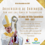 Aniversário de Ordenação de Dom Vasconcelos. Créditos: Paróquia de São Manuel
