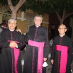Mons. Rômulo (Esquerda), Mons. Timbó (Centro) e Mons. Gonçalo (Direita). Créditos: PASCOM Paróquia de São Manuel