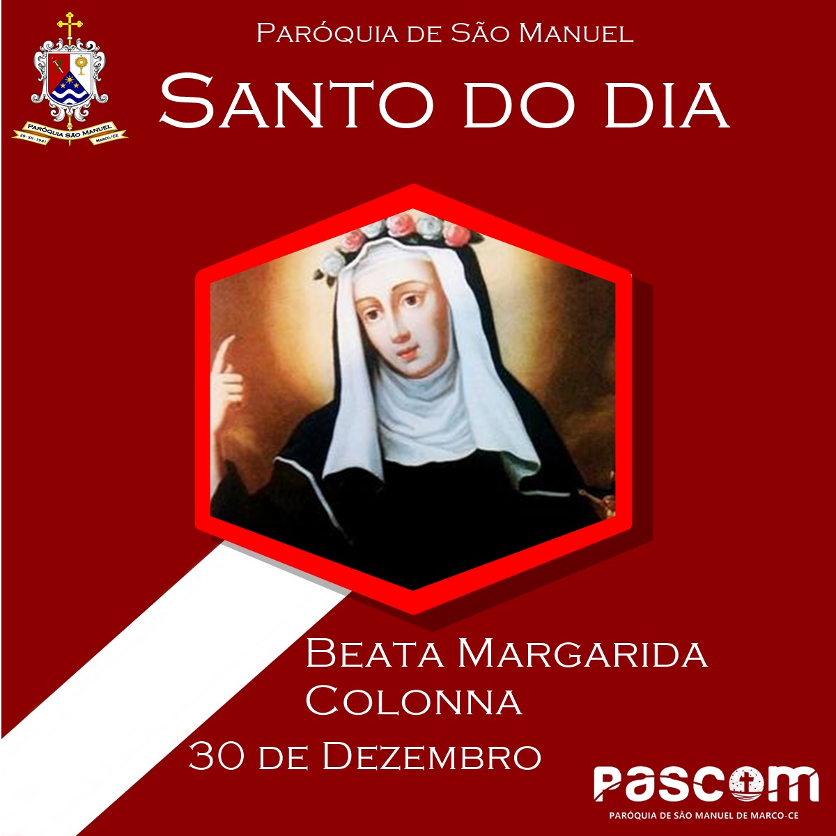 Beata Margarida Colonna. Créditos: Paróquia de São Manuel