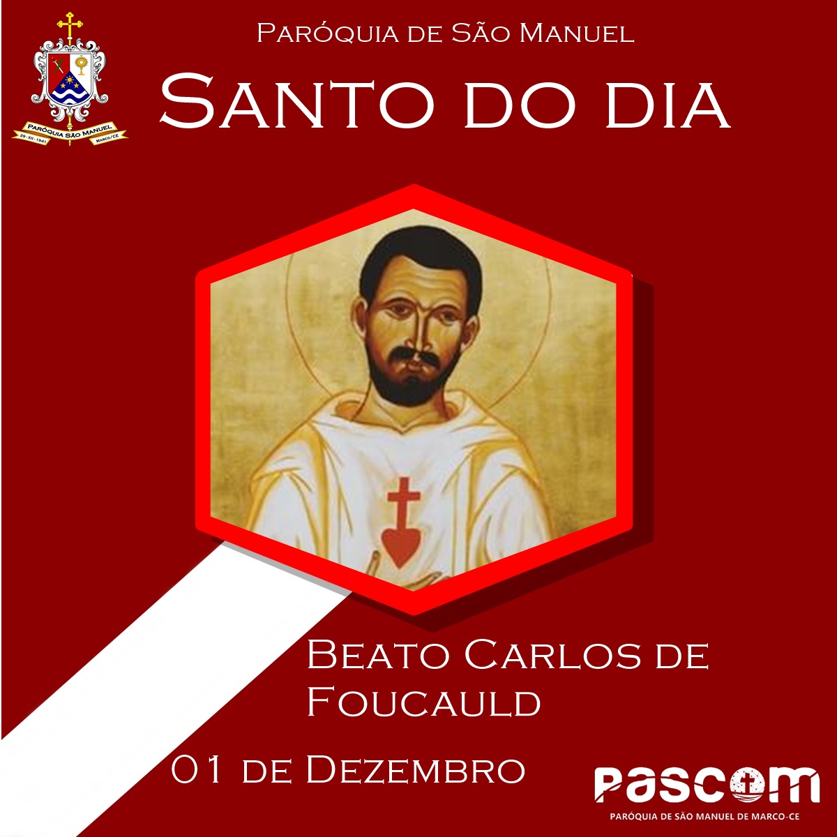 Beato Carlos de Foucauld. Créditos: Paróquia de São Manuel