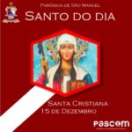 Santa Cristiana. Créditos: Paróquia de São Manuel