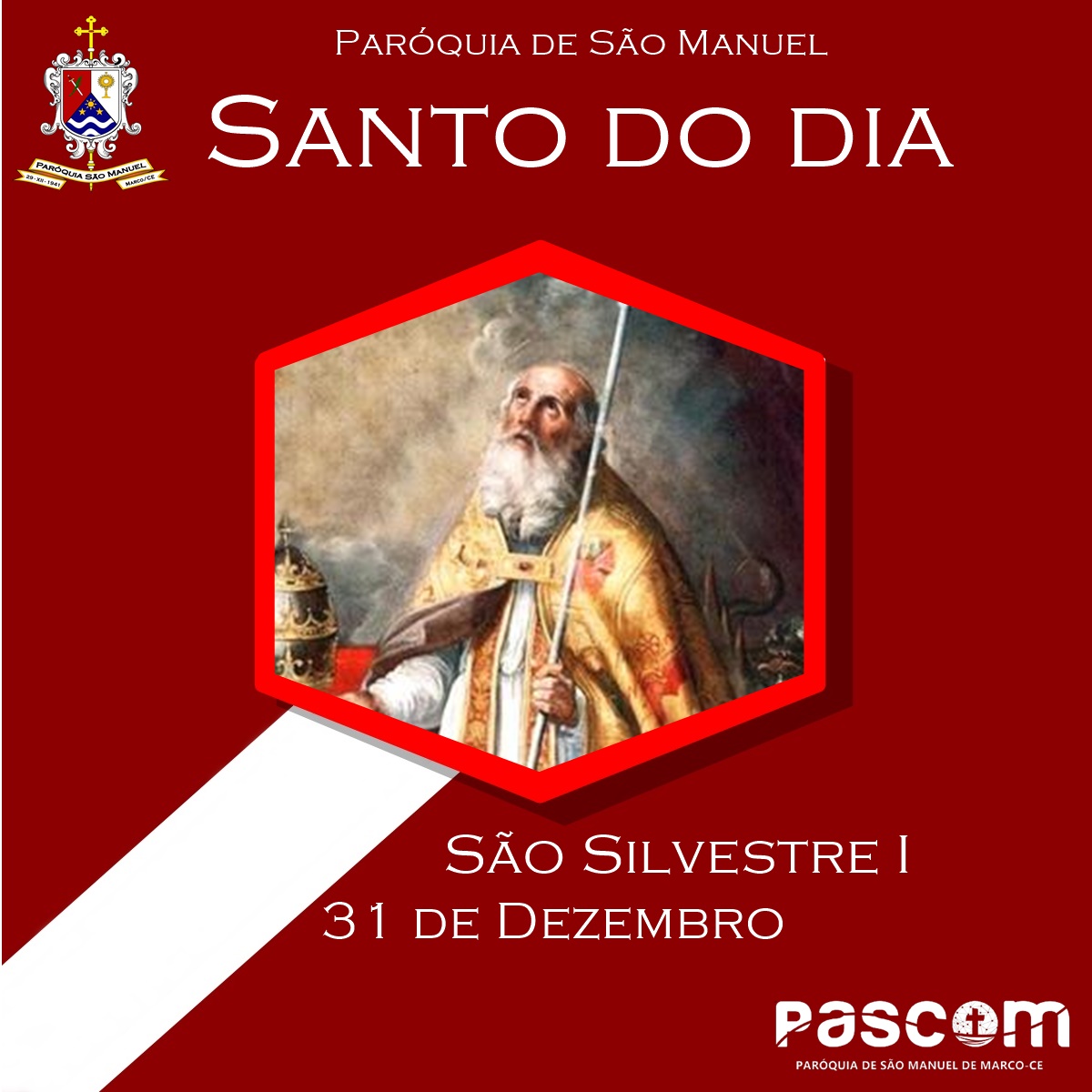 São Silvestre I. Créditos: Paróquia de São Manuel